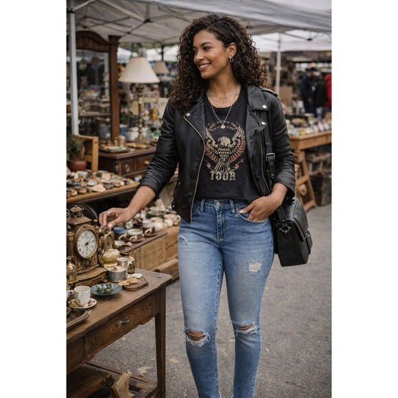 Just Black Denim - Just Black | Distressed Skinny Jeans | Light Medium Wash Size 29 Mid Rise Ankle